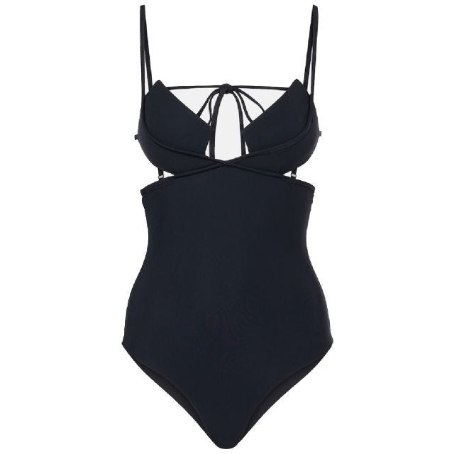 One-piece swimsuit with cut-out - 1