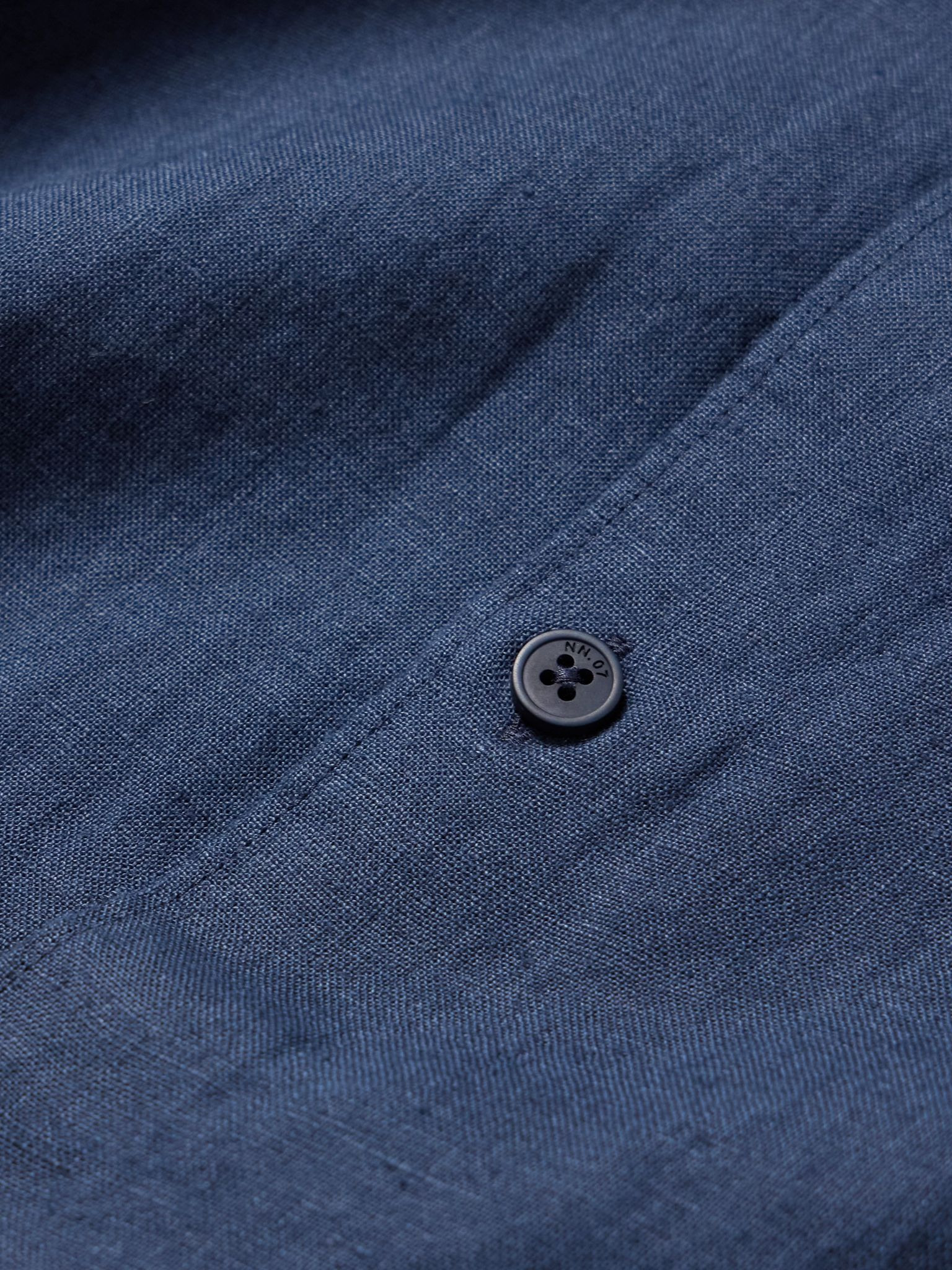 Andrew 5708 Linen Shirt Navy - 4