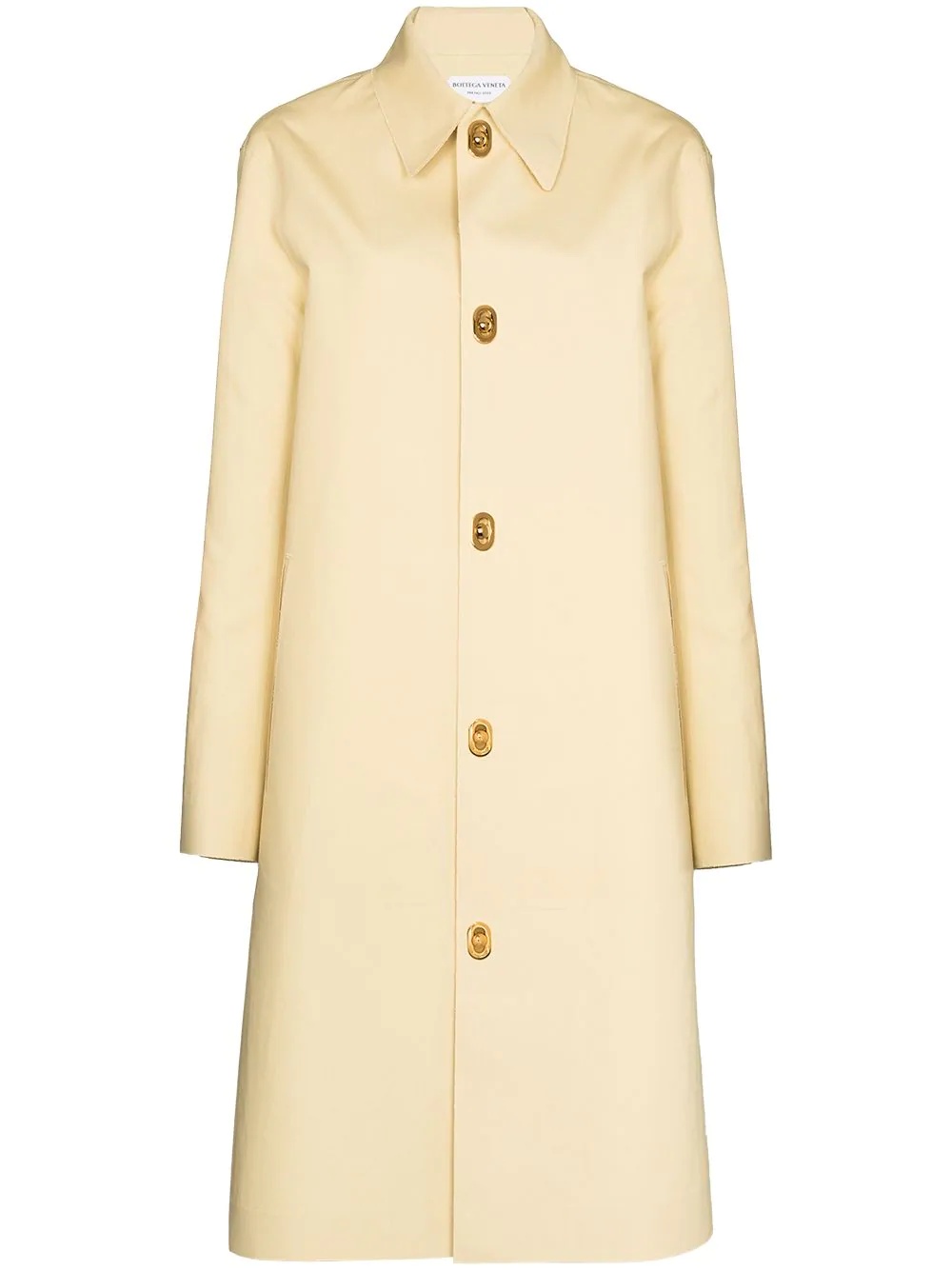 single-breasted cotton coat - 1