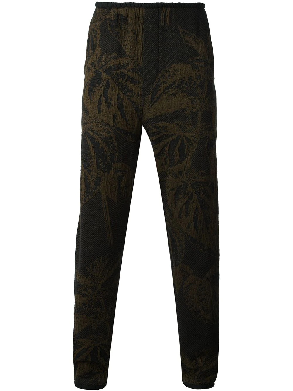 embroidered jacquard trousers - 1