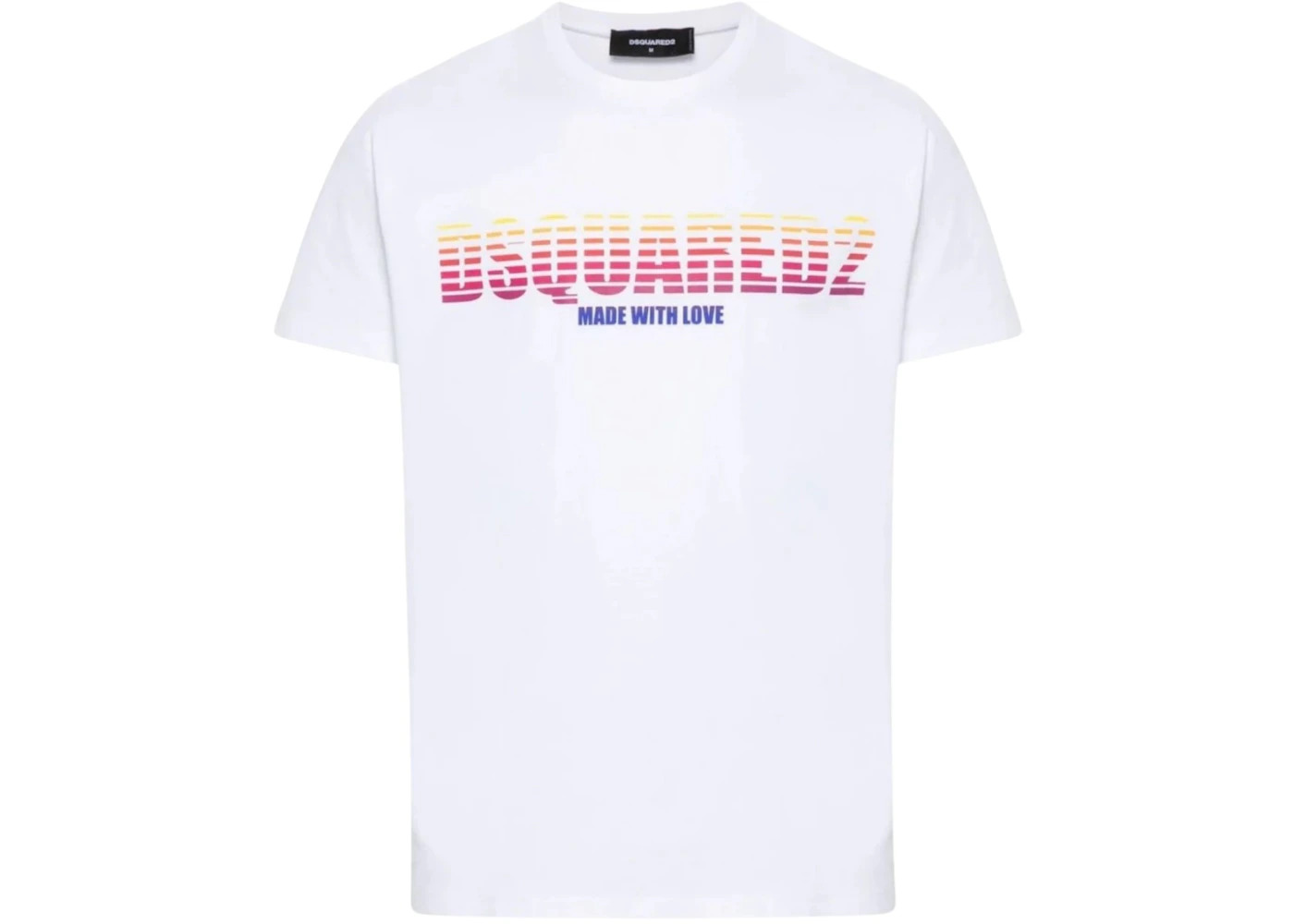 Dsquared2 Cool Fit Made With Love Logo T-Shirt White - 1