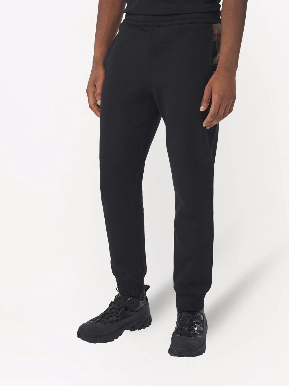 check-pattern track pants - 3