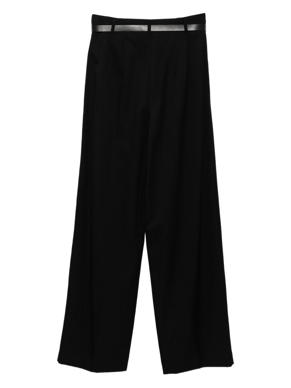 wool belted trousers - 2