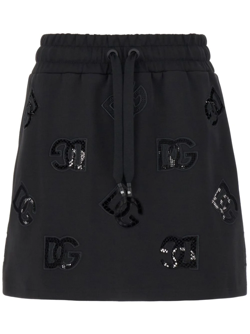 logo-patch jersey mini skirt - 1