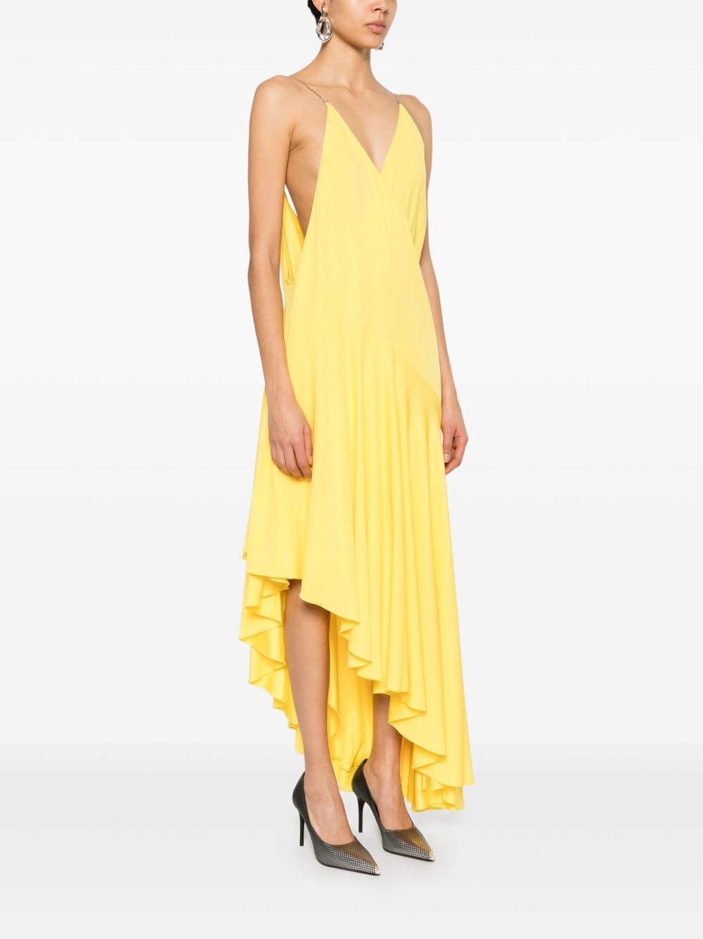 asymmetric jersey maxi dress - 3