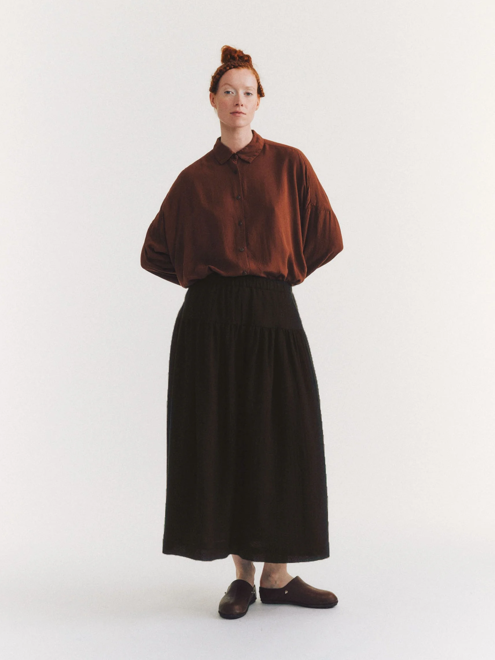 UPUP SKIRT - FOSCA - DARK BROWN - 1