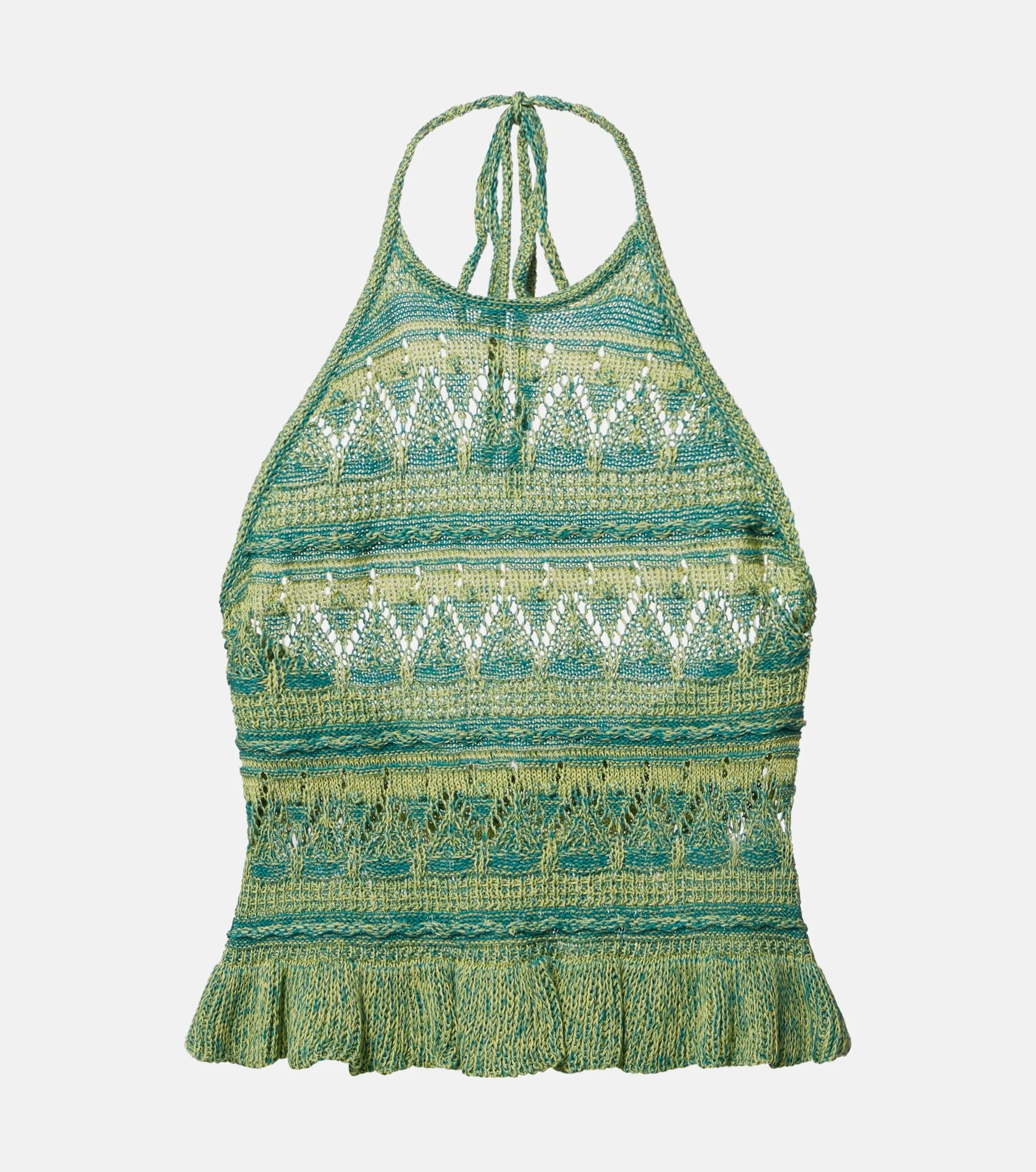 Crochet halterneck cotton top - 1