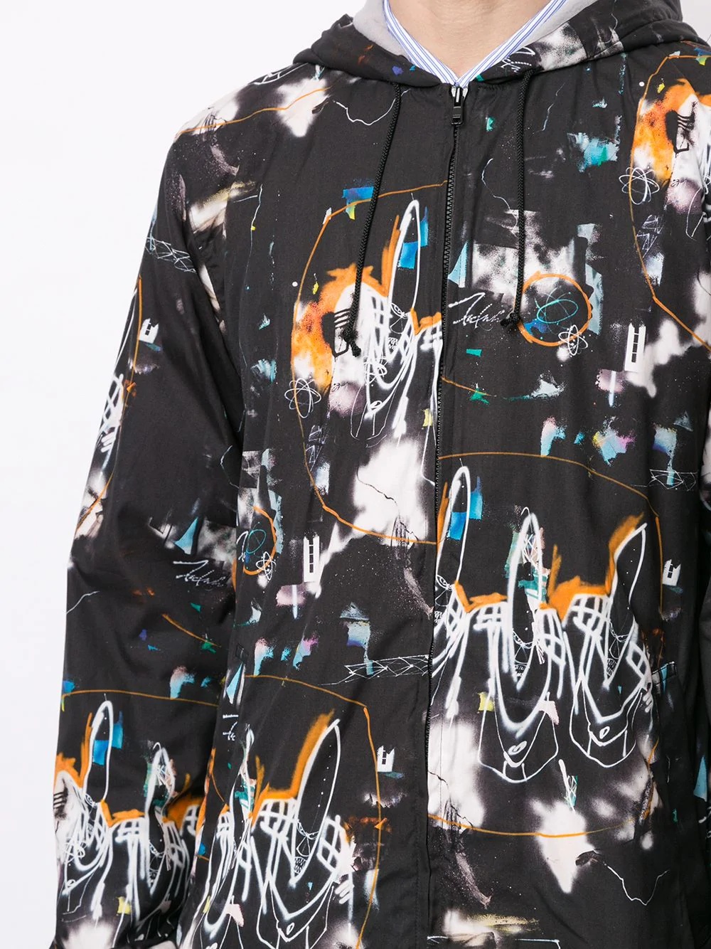 graphic print cotton hoodie - 5