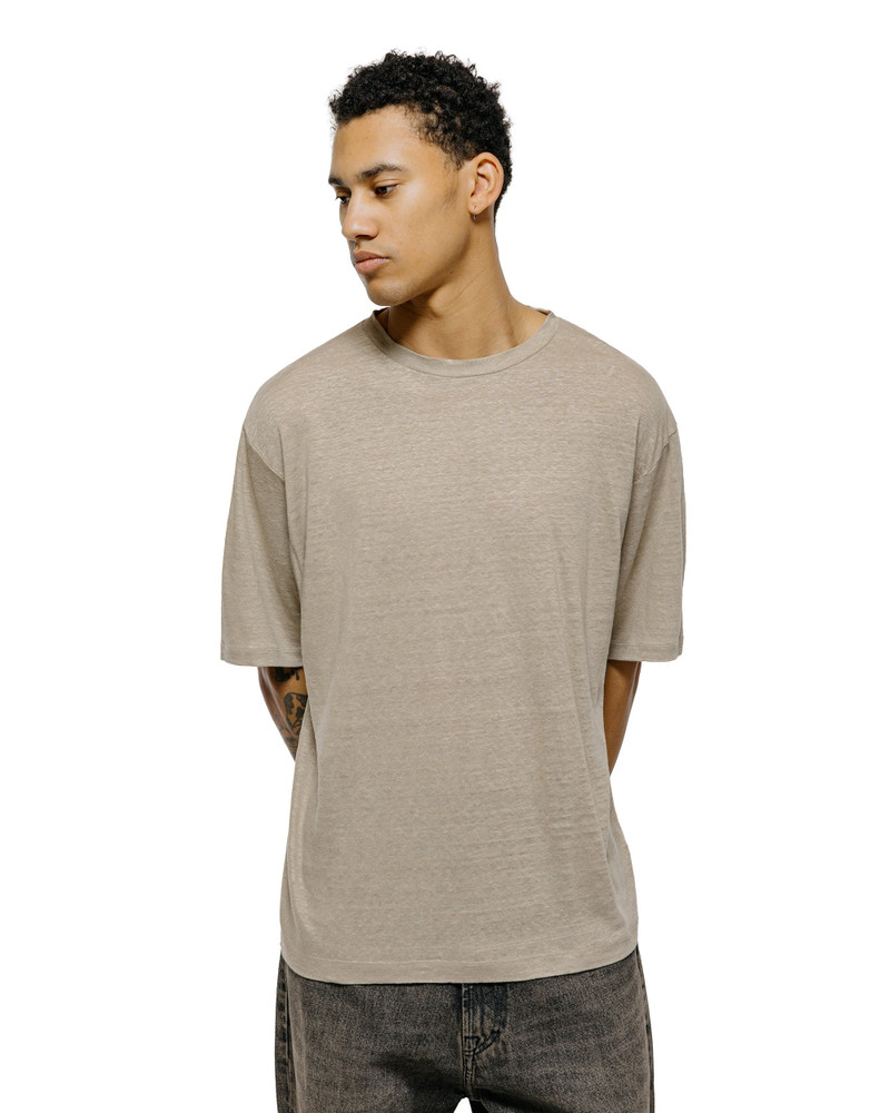 BATONER Normandy Linen T-Shirt Taupe outlook