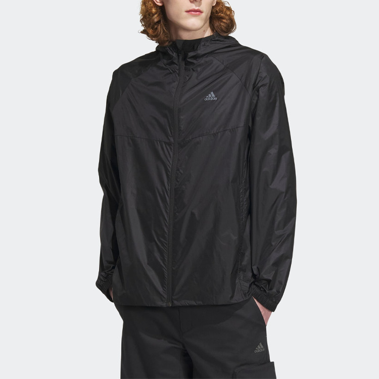 adidas LW UPF Windbreaker Jackets 'Black' IA1783 - 2
