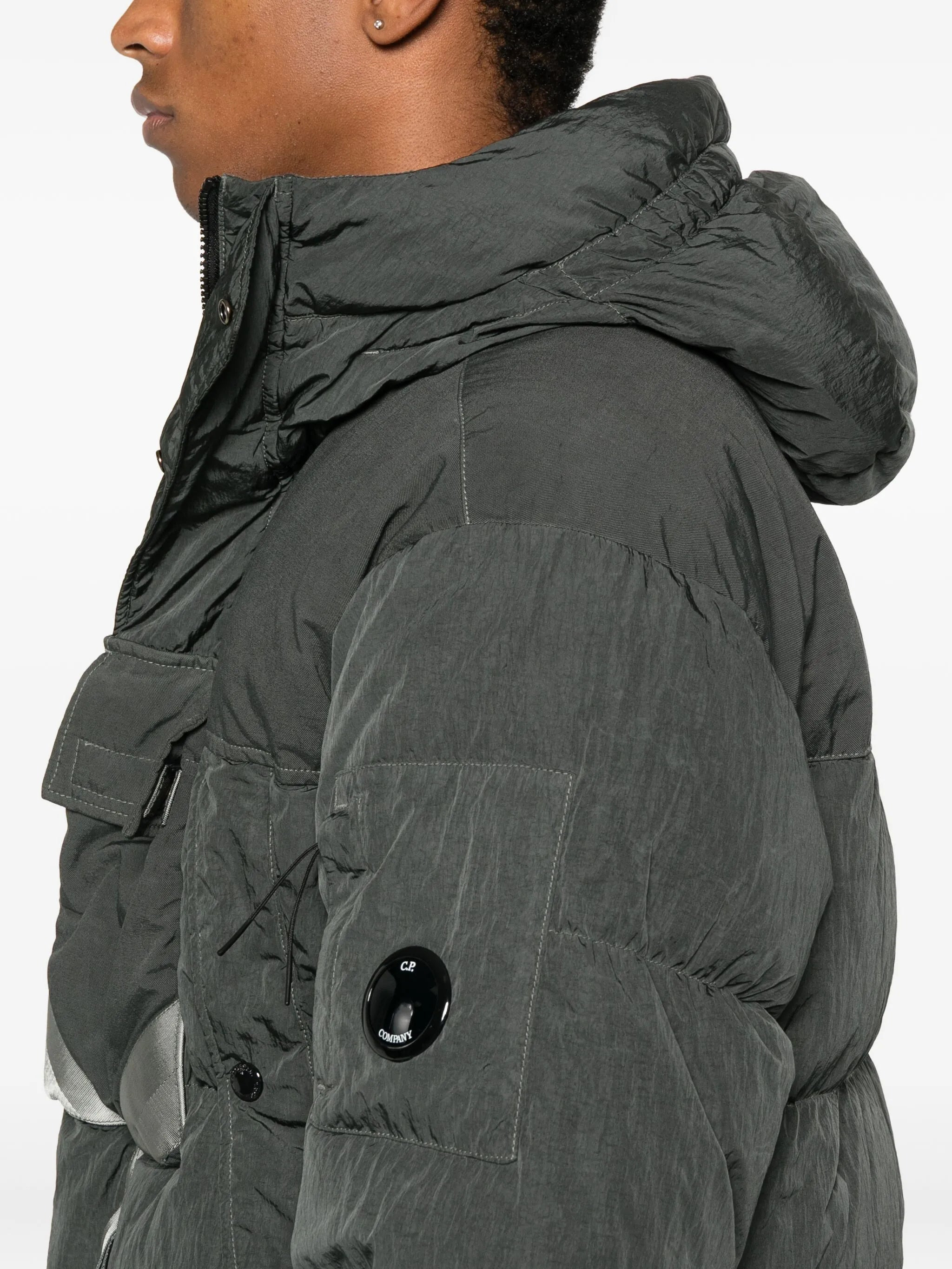 C.p. Company Lens-detail Hooded Puffer Jacket - 4