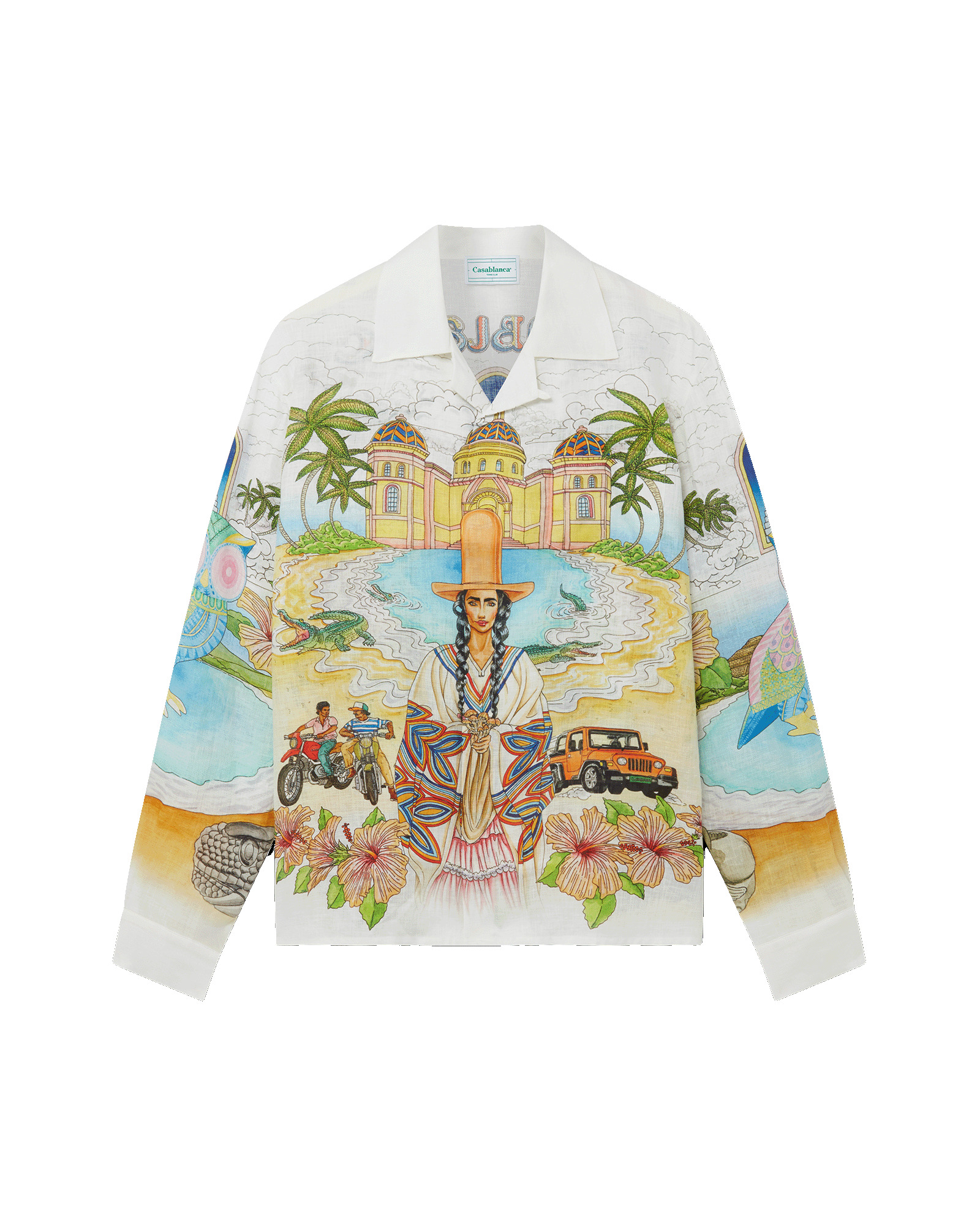 Spirit Lake Cuban Collar Linen Shirt - 1
