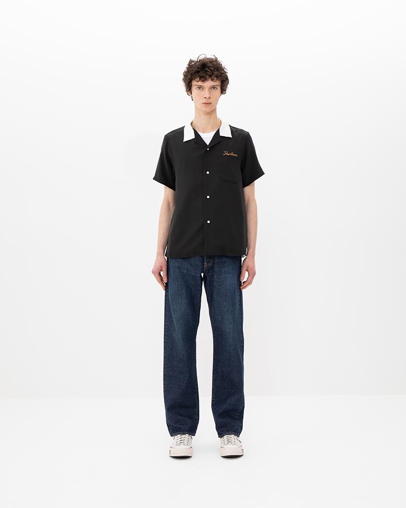 HACKING SHIRT S/S (SILK) BLACK - 3