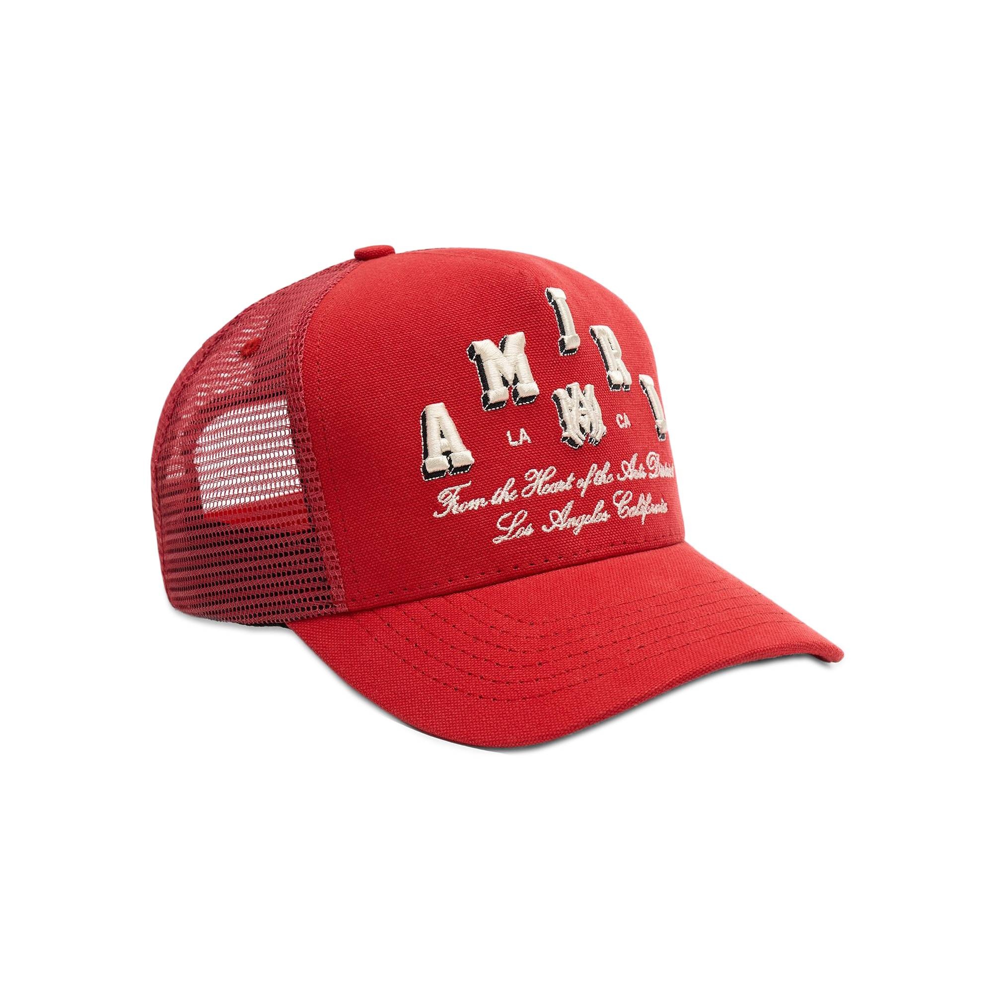 Amiri Varsity Trucker Hat 'Red' - 3