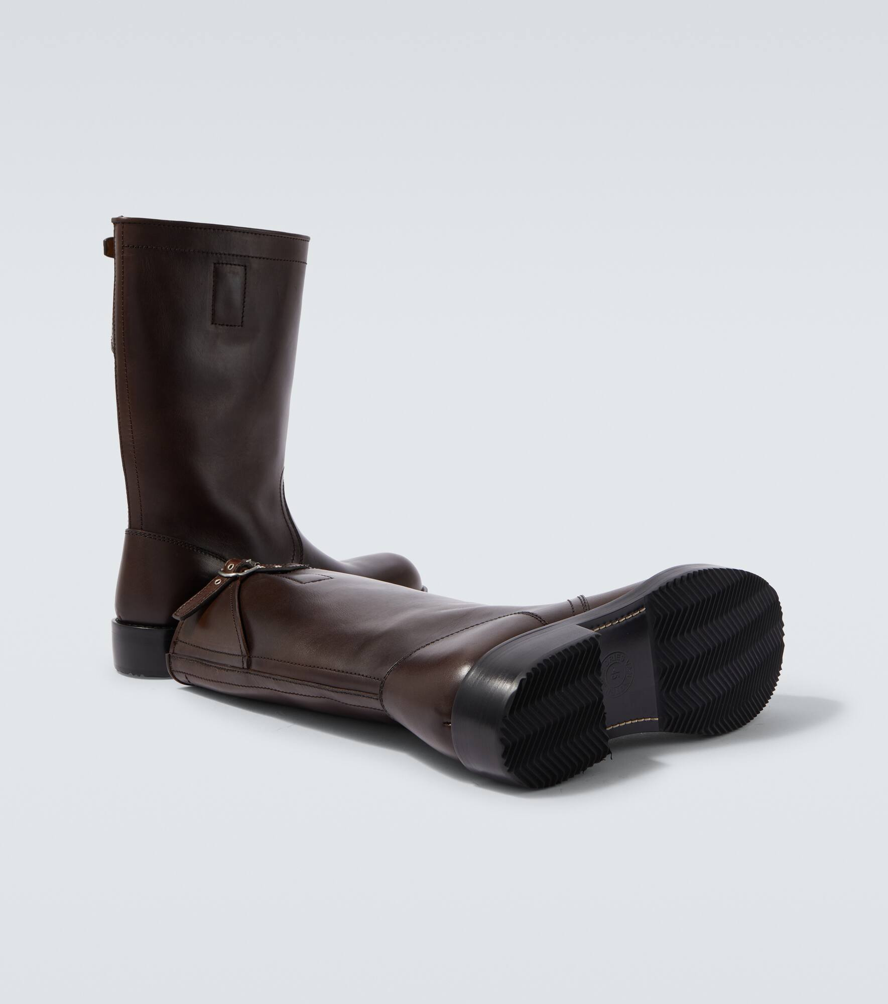 Leather biker boots - 7
