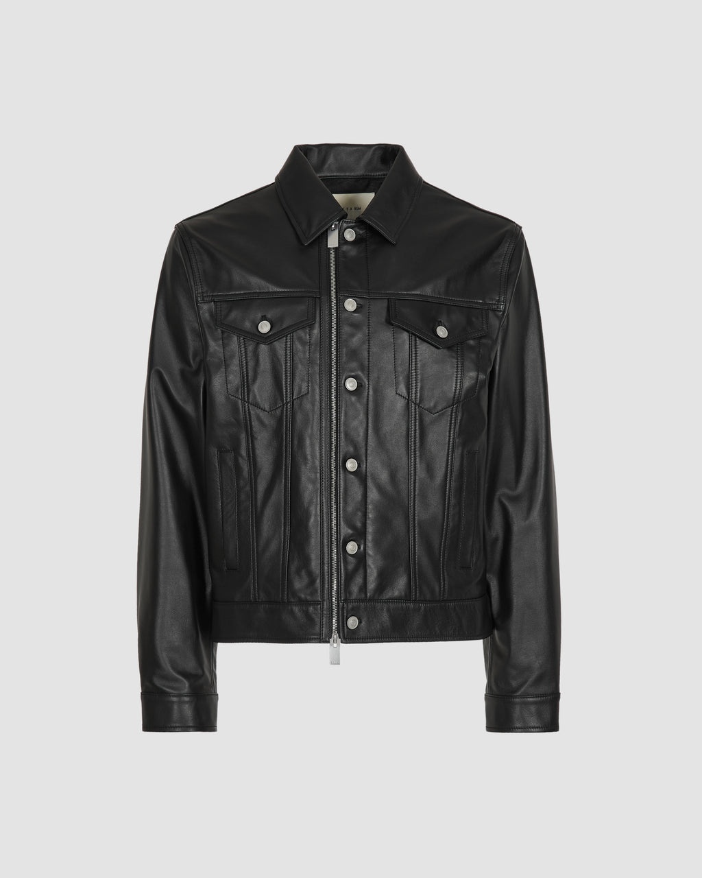 LEATHER TRUCKER JACKET - 1