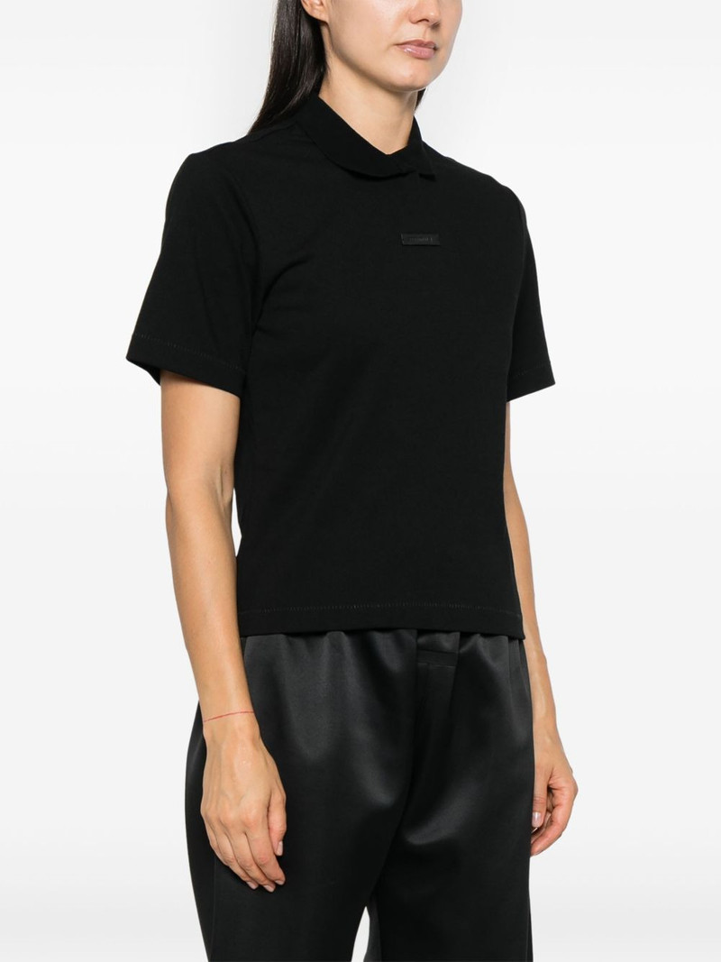 piqué cropped polo top 3