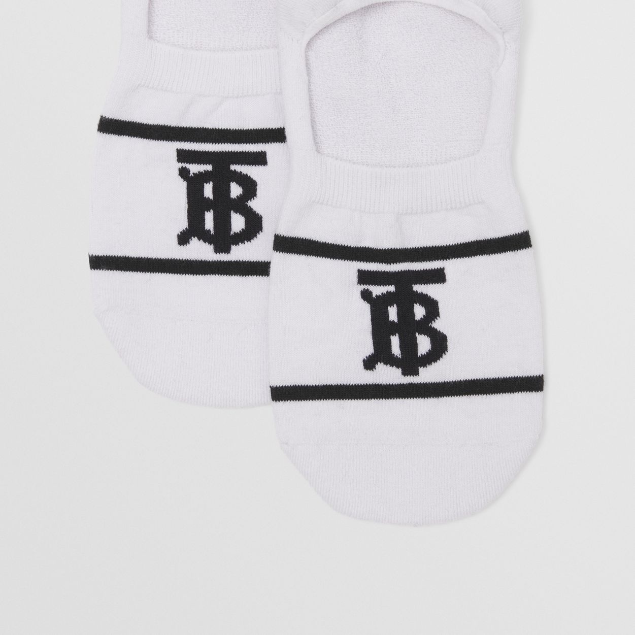 Monogram Intarsia Cotton Blend Sneaker Socks - 2