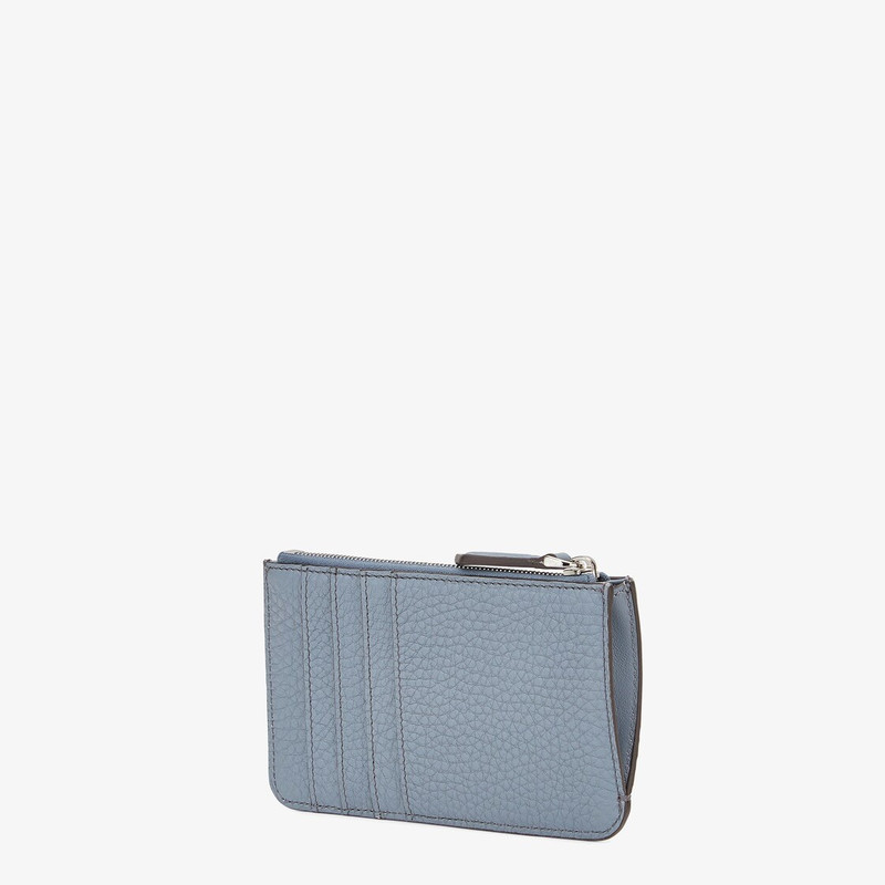 FENDI F is Fendi key ring pouch with gusseted sides. The reverse side has four card slots. Inside there is outlook