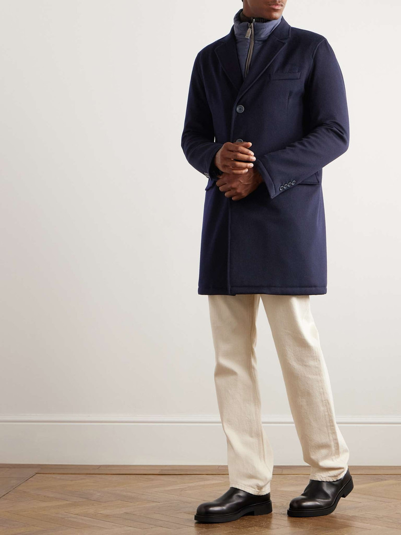 Herno Shell-Trimmed Wool Coat with Detachable Gilet outlook