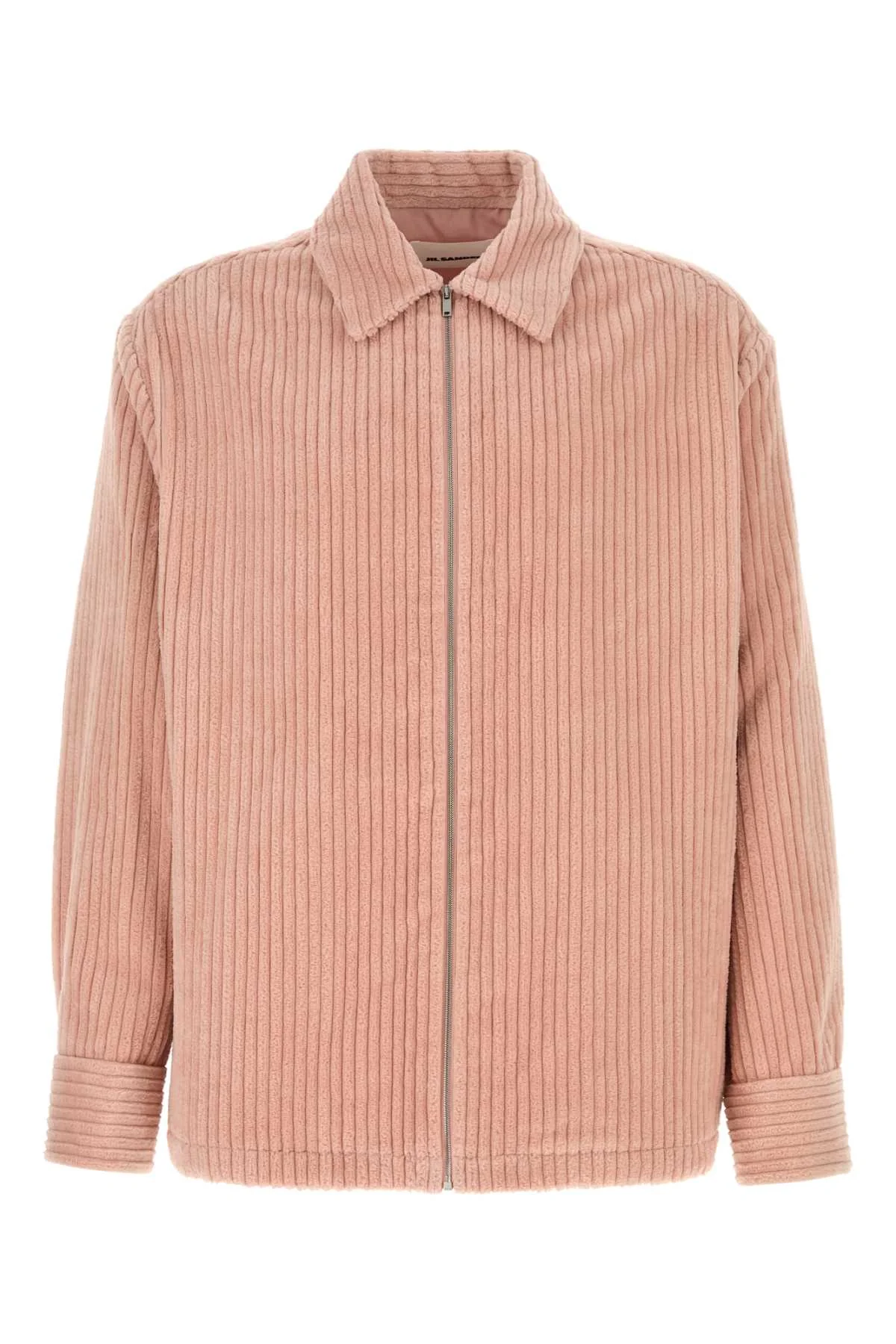 Jil Sander Men Pink Corduroy Shirt - 1