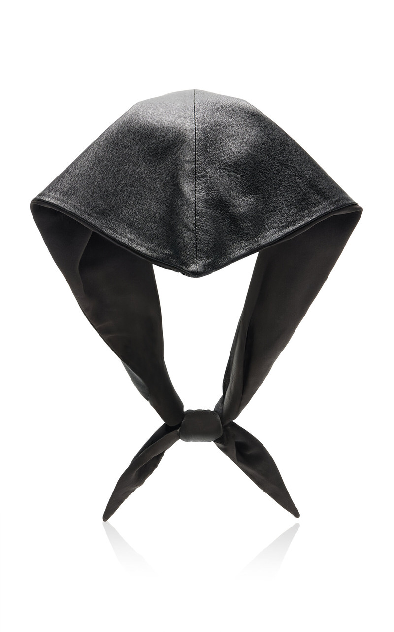 Leather Scarf black 4