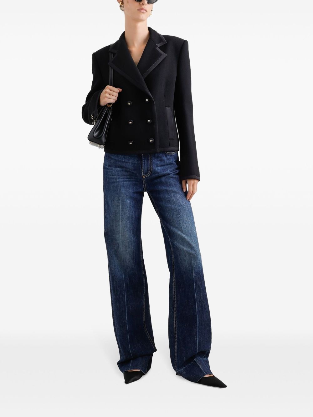 satin-trim blazer - 2