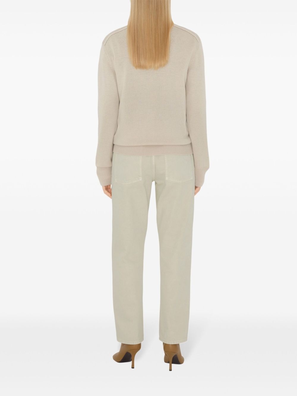 checked wool jumper - 3