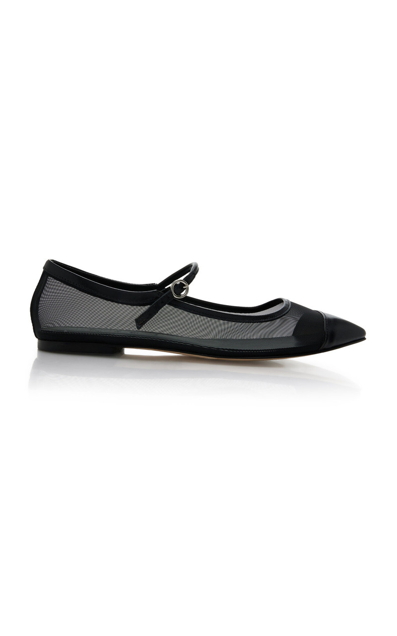Uma Mesh Mary Jane Flats black - 1