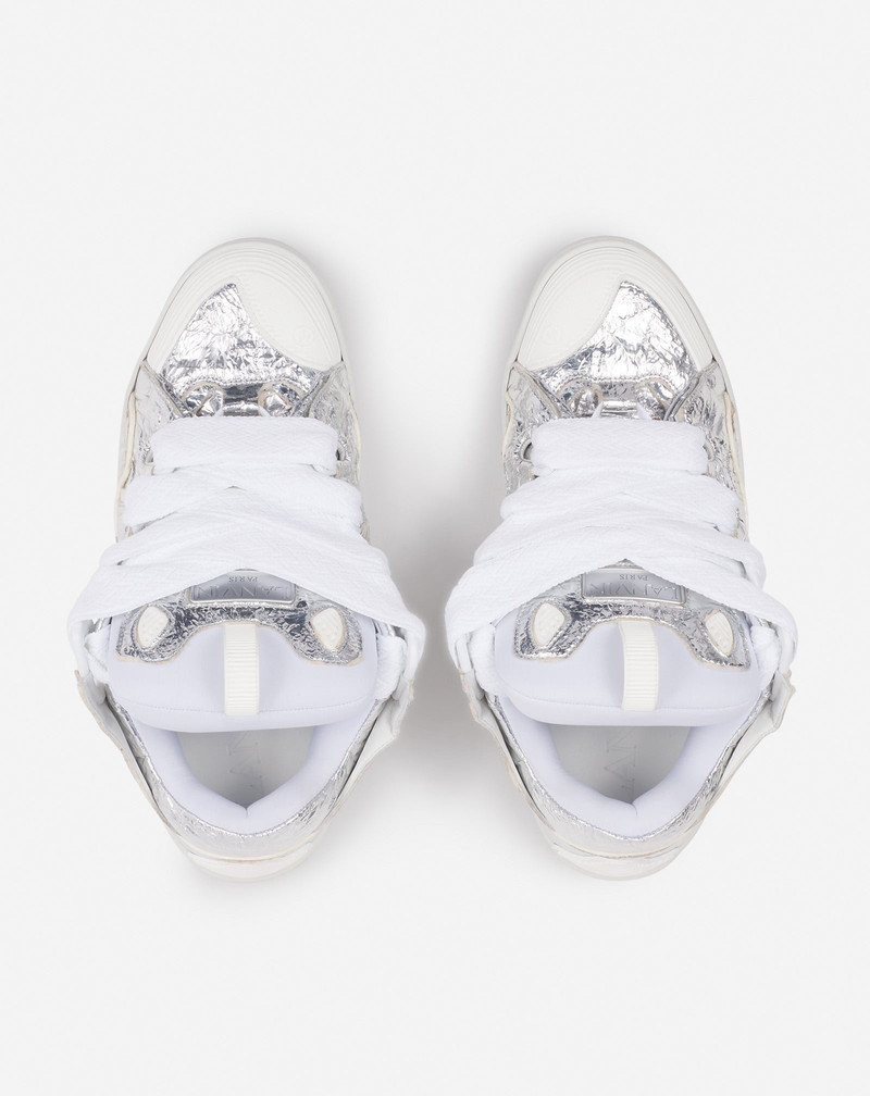 CURB SNEAKERS IN CRINKLED METALLIC LEATHER 3