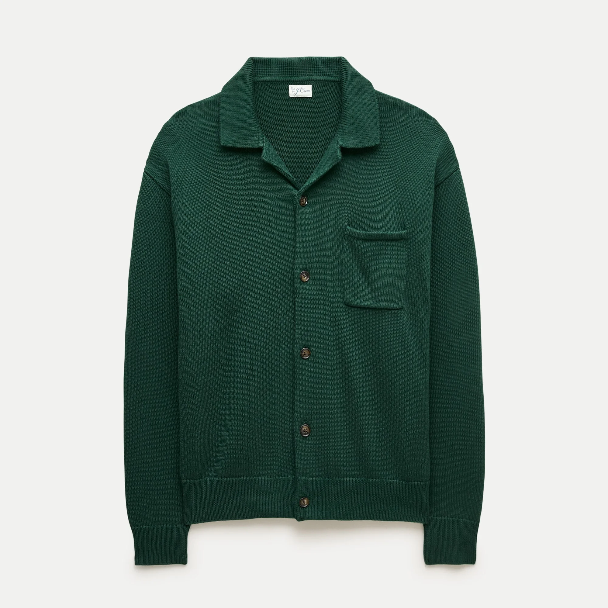 Heritage cotton polo cardigan sweater - 1