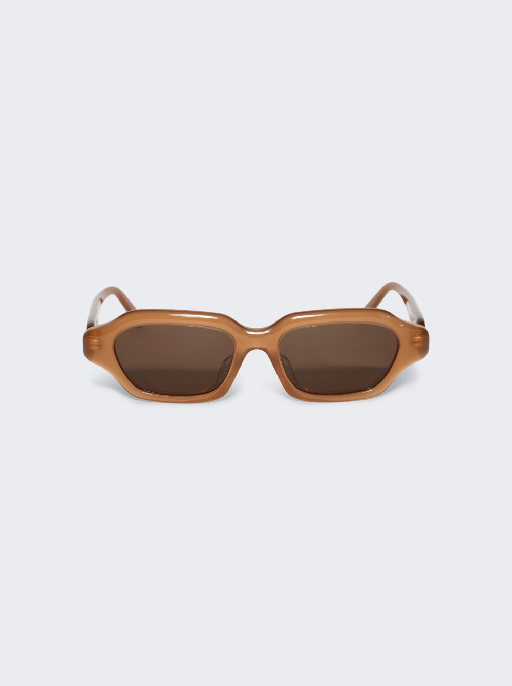 Slim Sunglasses Dark Brown And Brown - 1