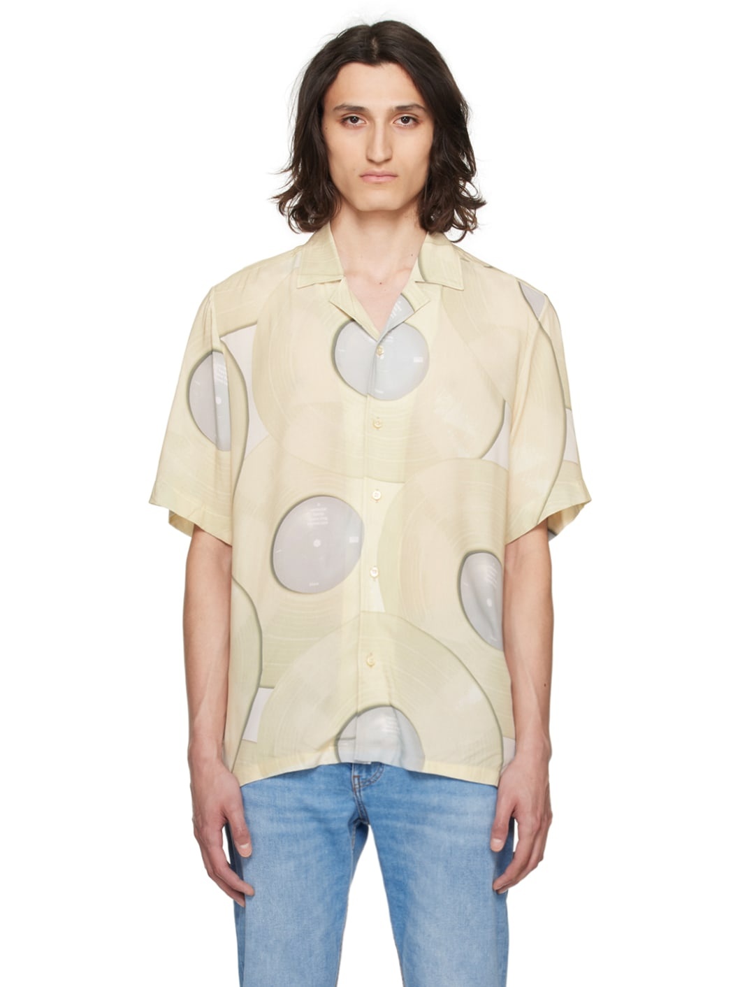 Beige Graphic Shirt - 1