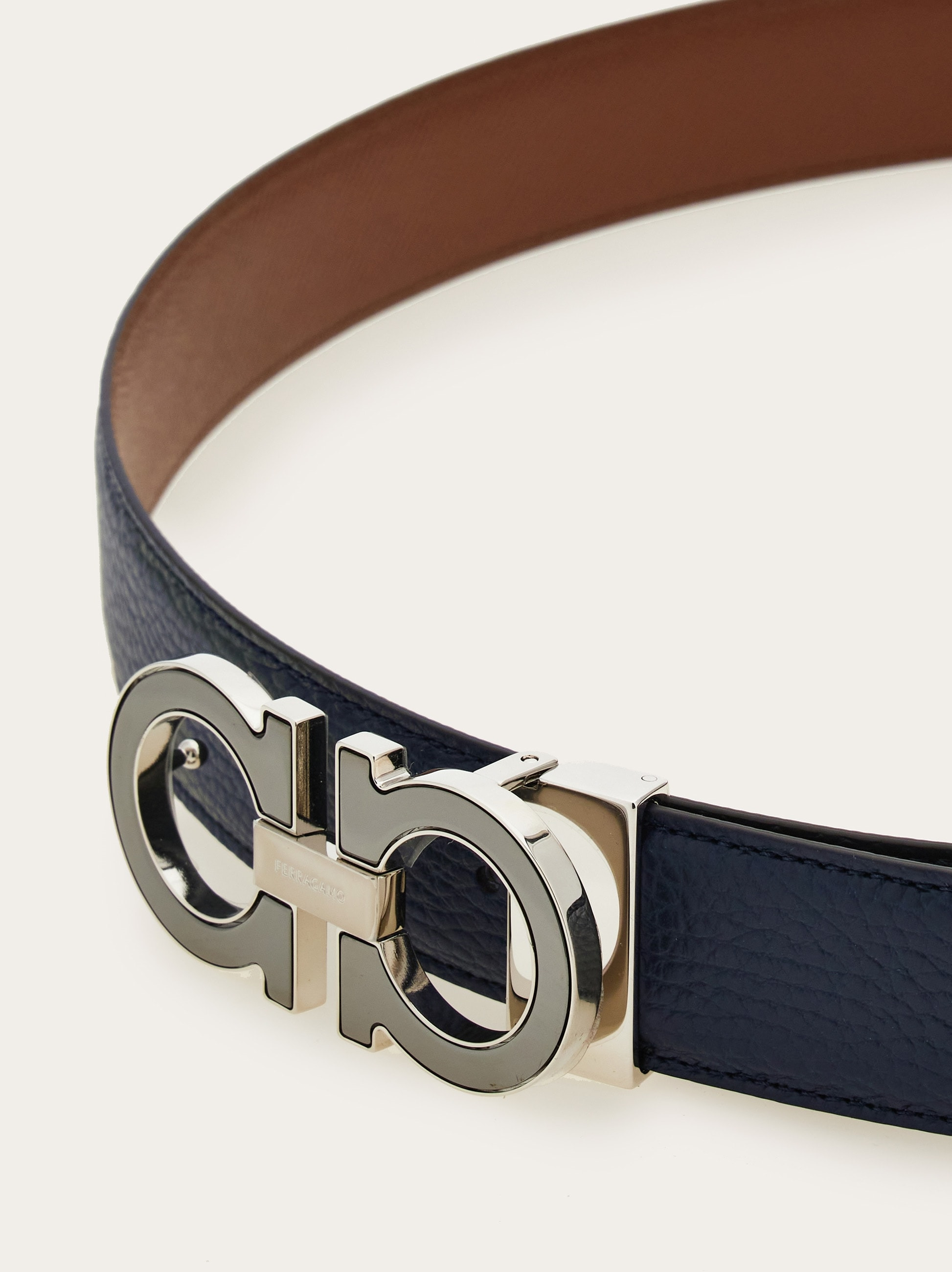 Reversible and adjustable Gancini belt with Switch buckle - 5