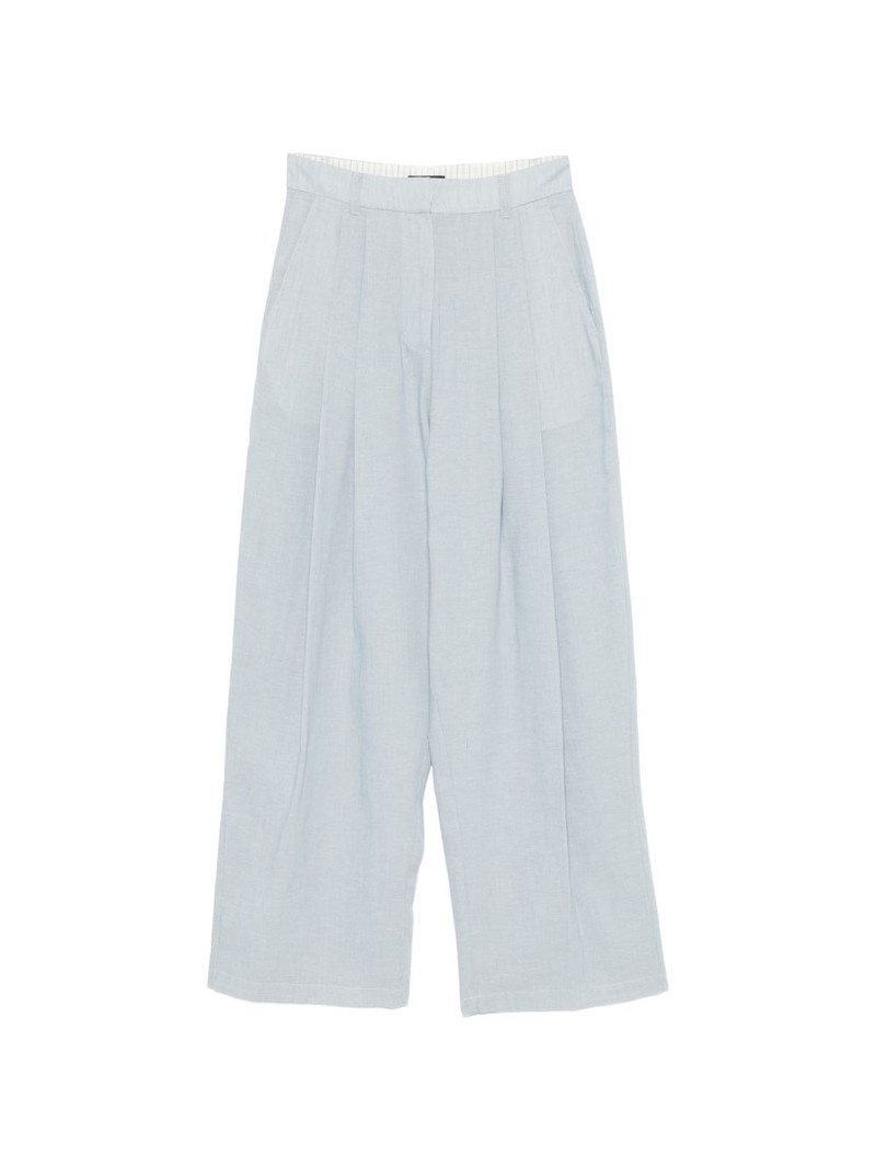 pleated wide-leg trousers 1
