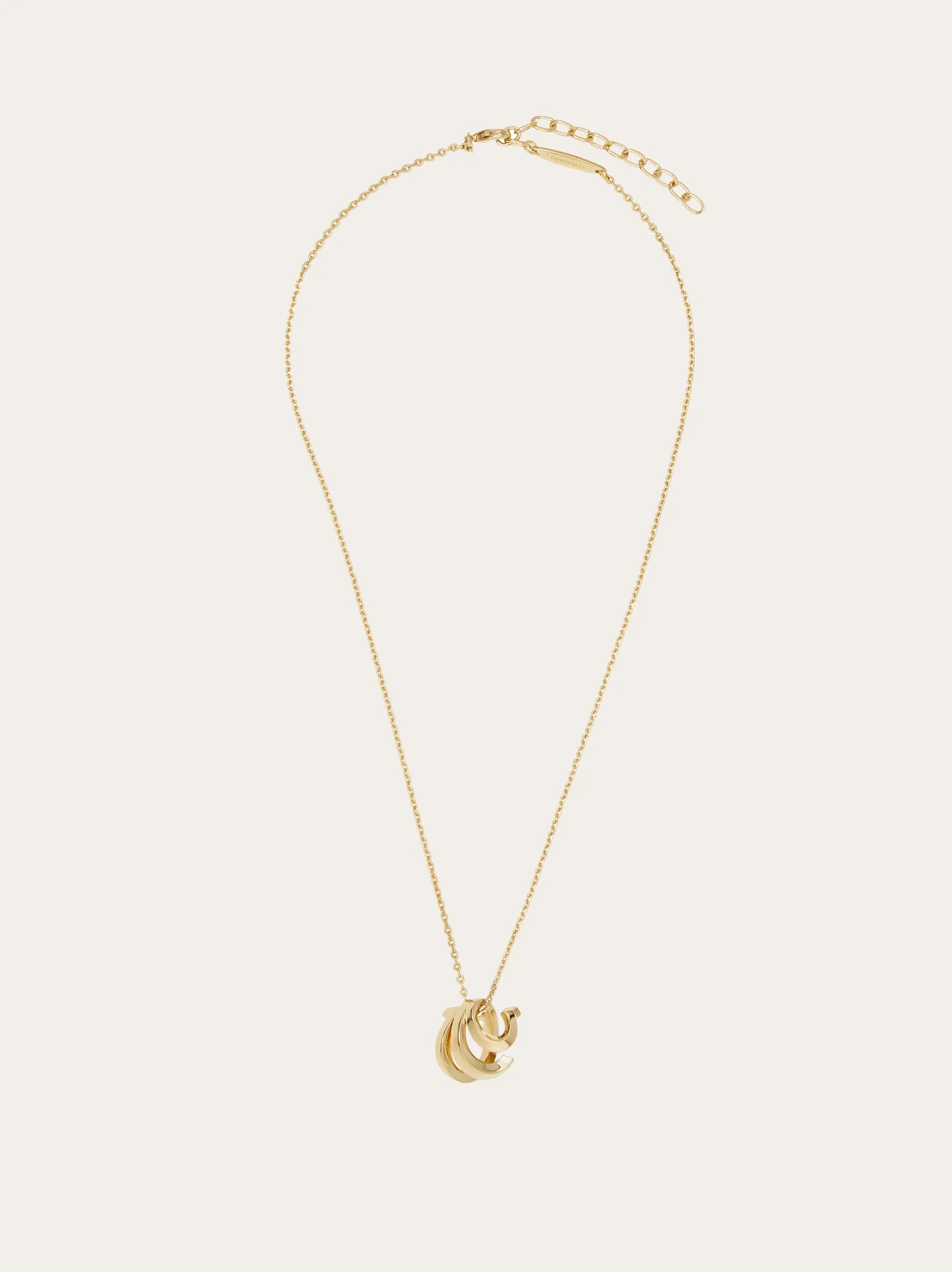 Triple Gancini pendant necklace - 1