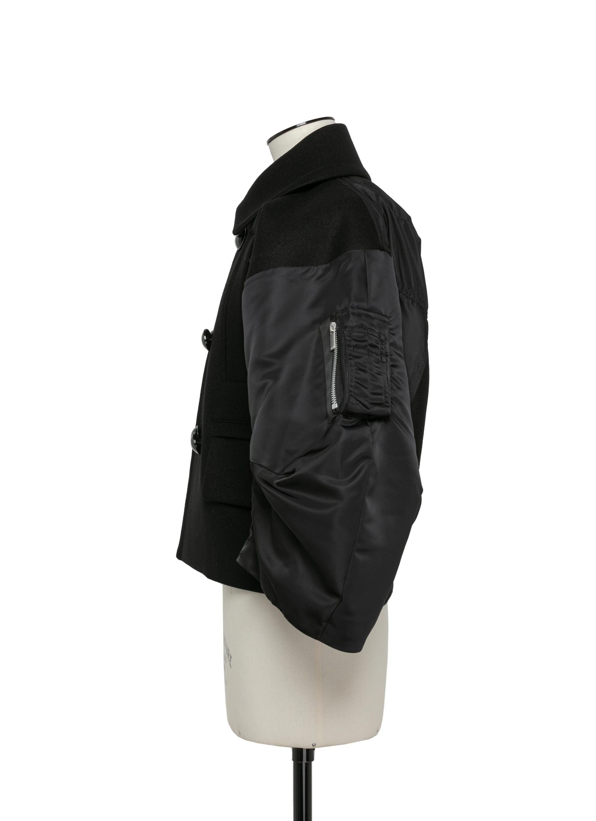sacai Wool Melton x Nylon Twill Jacket | REVERSIBLE
