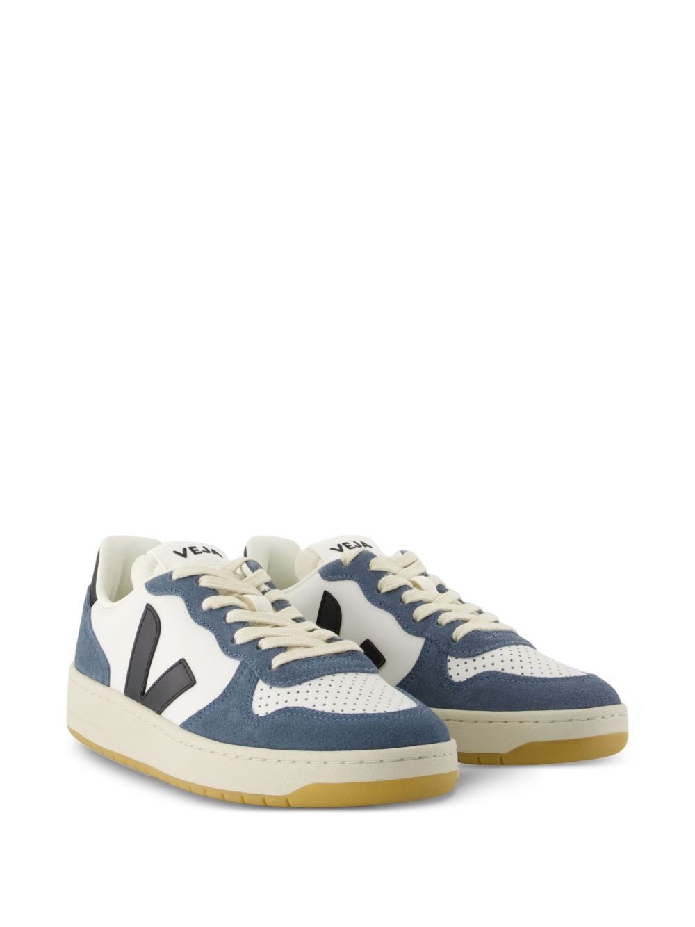 V-10 logo-detail leather sneakers - 2