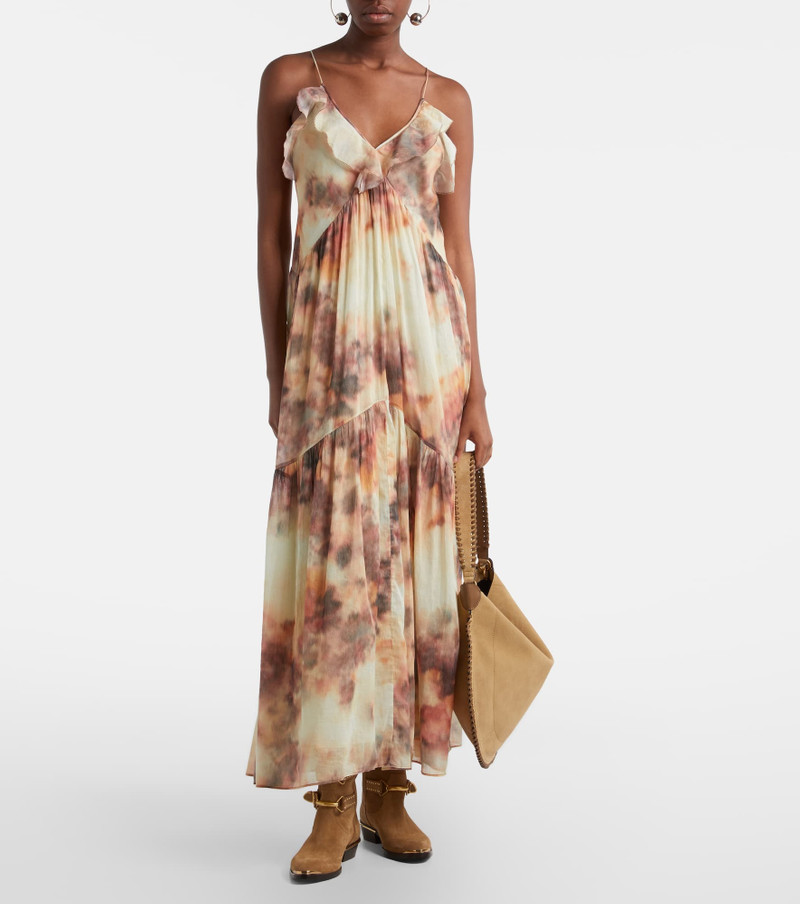 Isabel Marant Étoile Printed cotton midi dress outlook