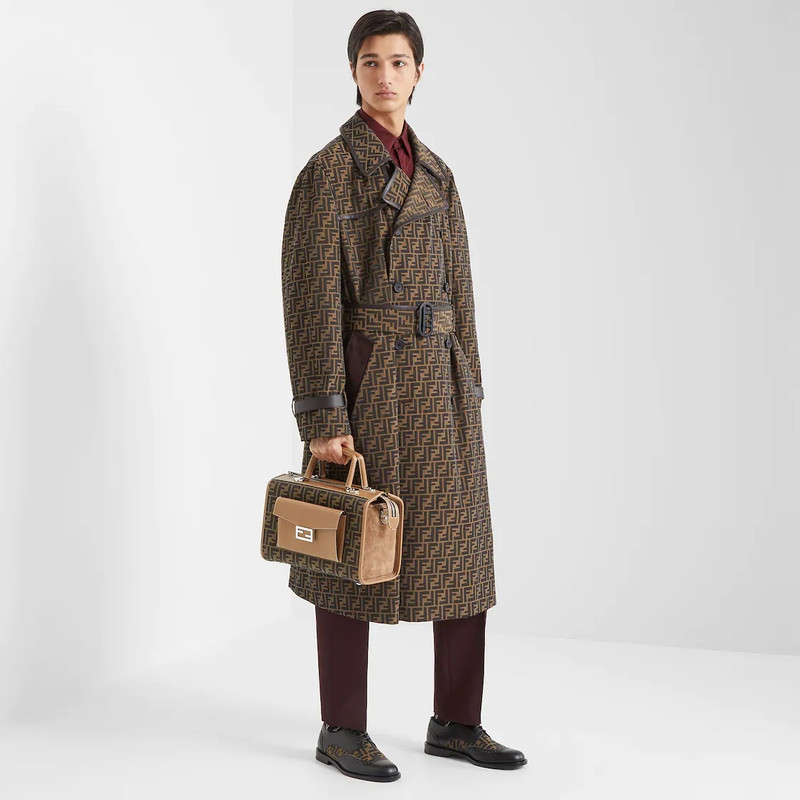 FENDI Brown FF fabric bag outlook