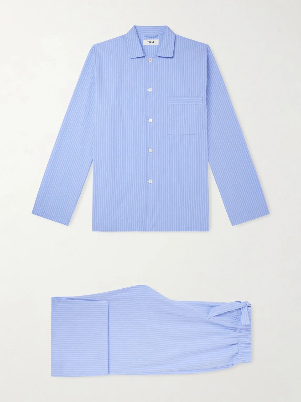Striped Organic Cotton-Poplin Pyjamas - 1