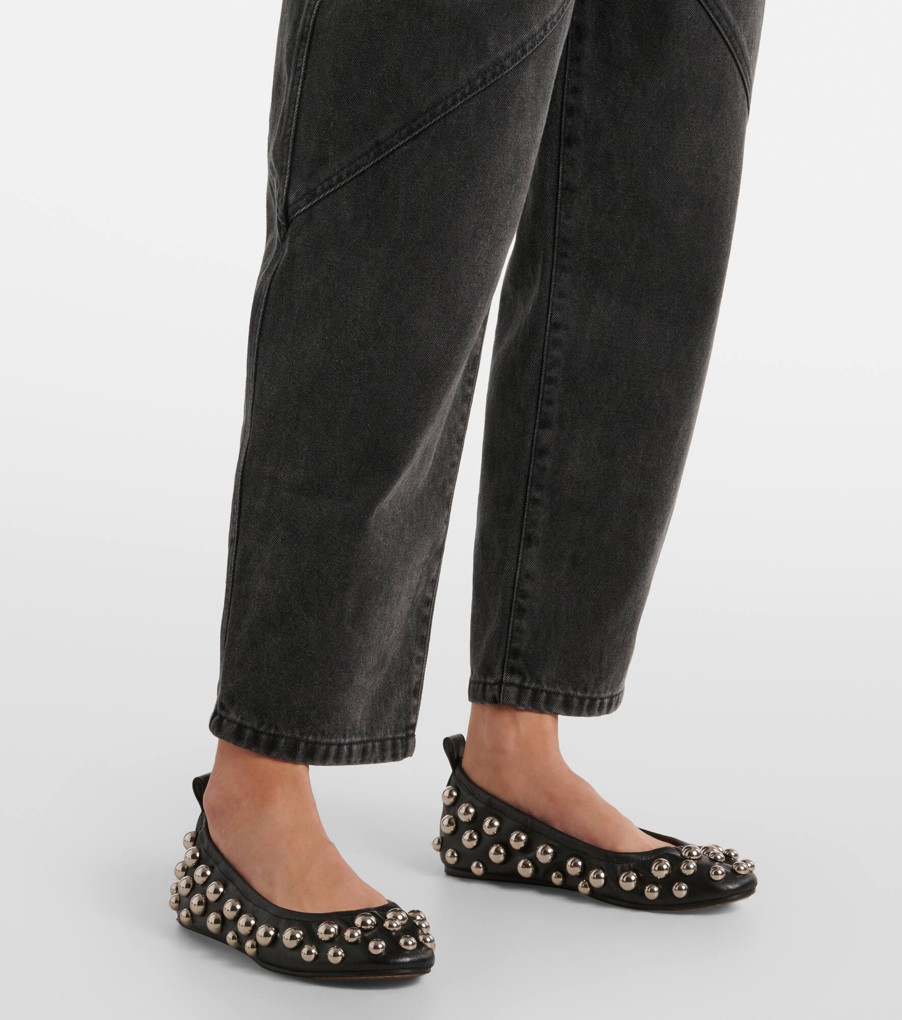 Belna leather ballet flats - 4