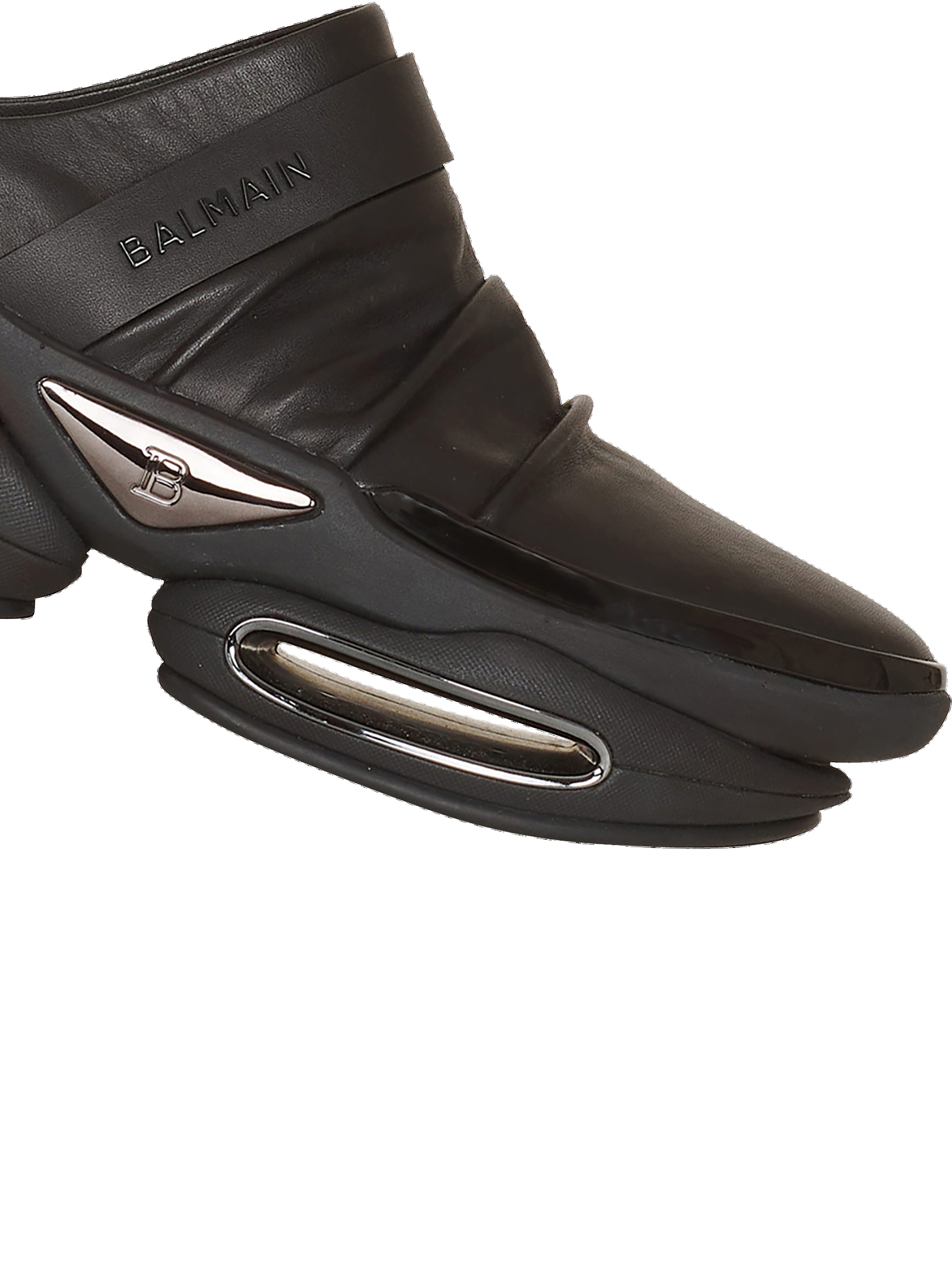 Draped leather B-Bold mule sneakers - 6