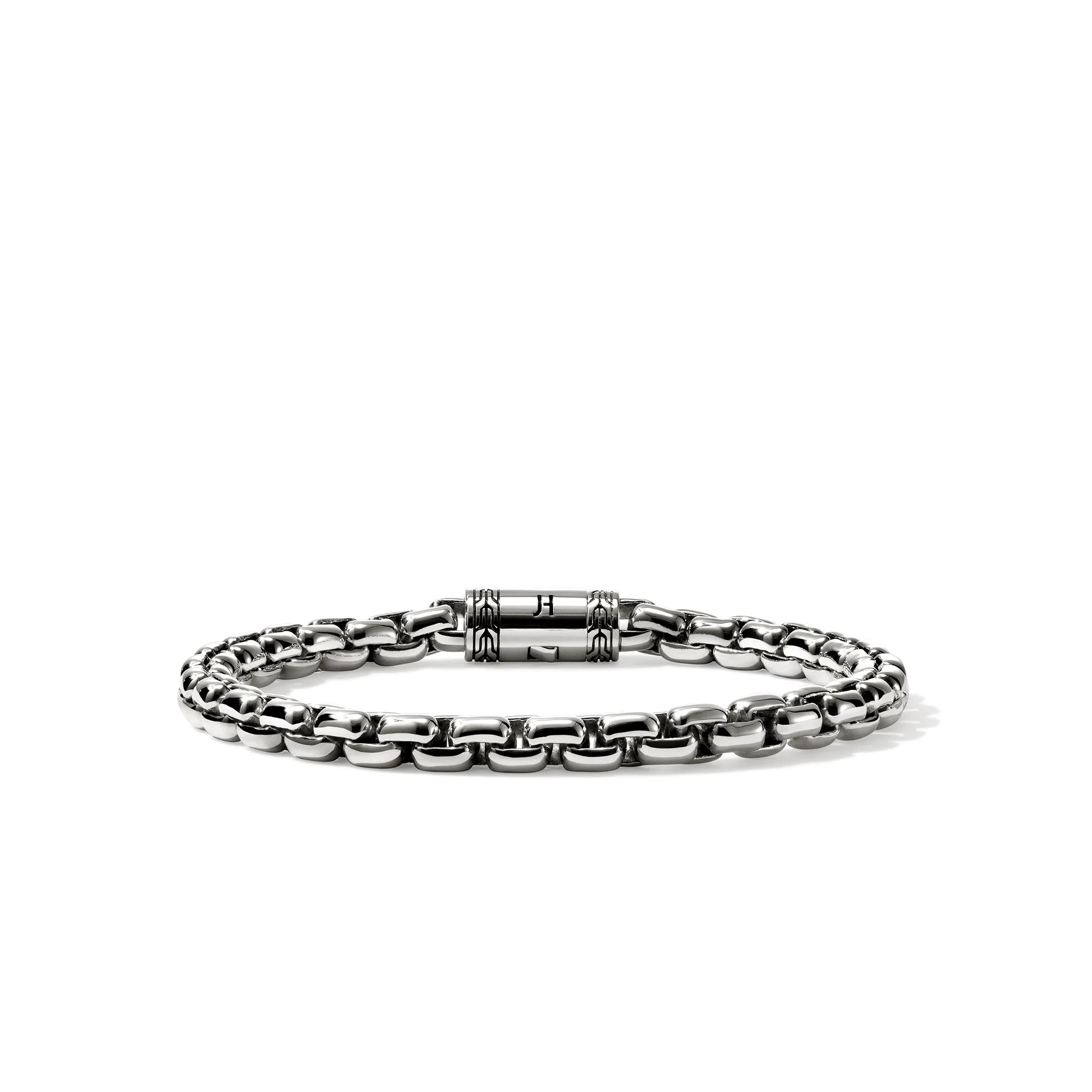 Box Chain Bracelet, Sterling Silver, 6MM - 1