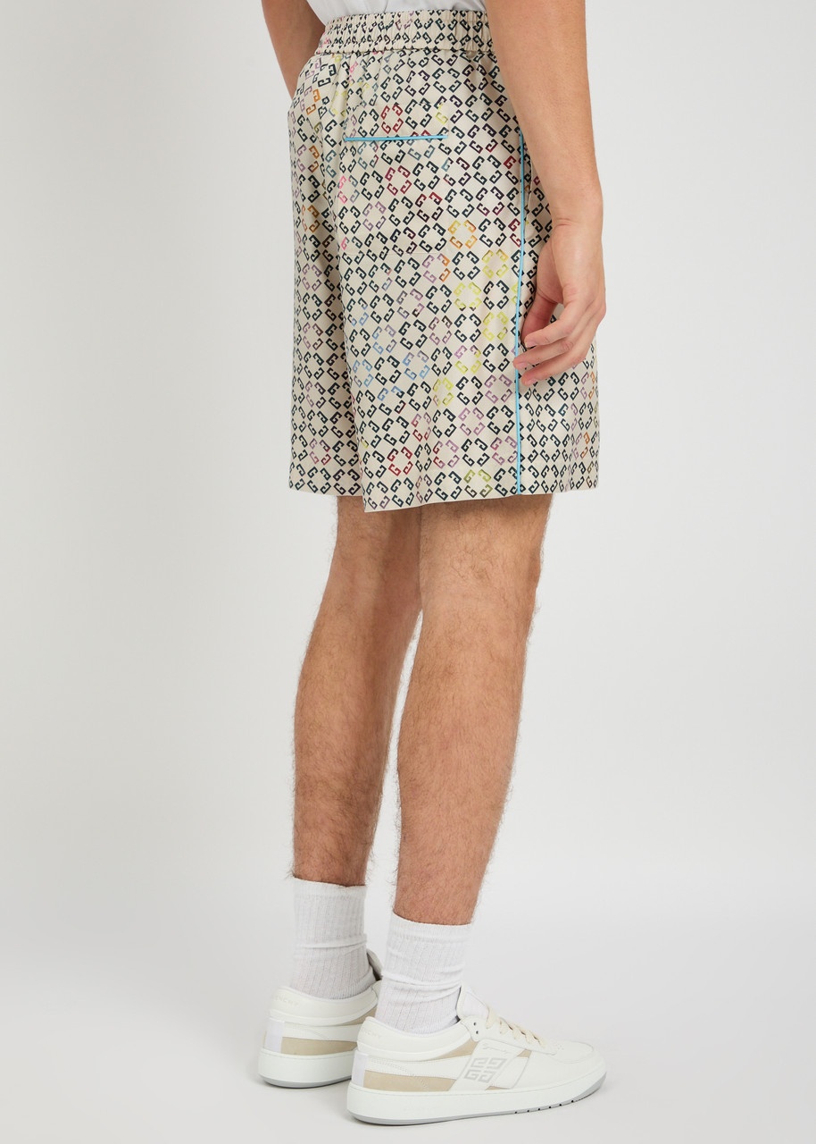 Givenchy Logo-intarsia Silk Pyjama Shorts - 3