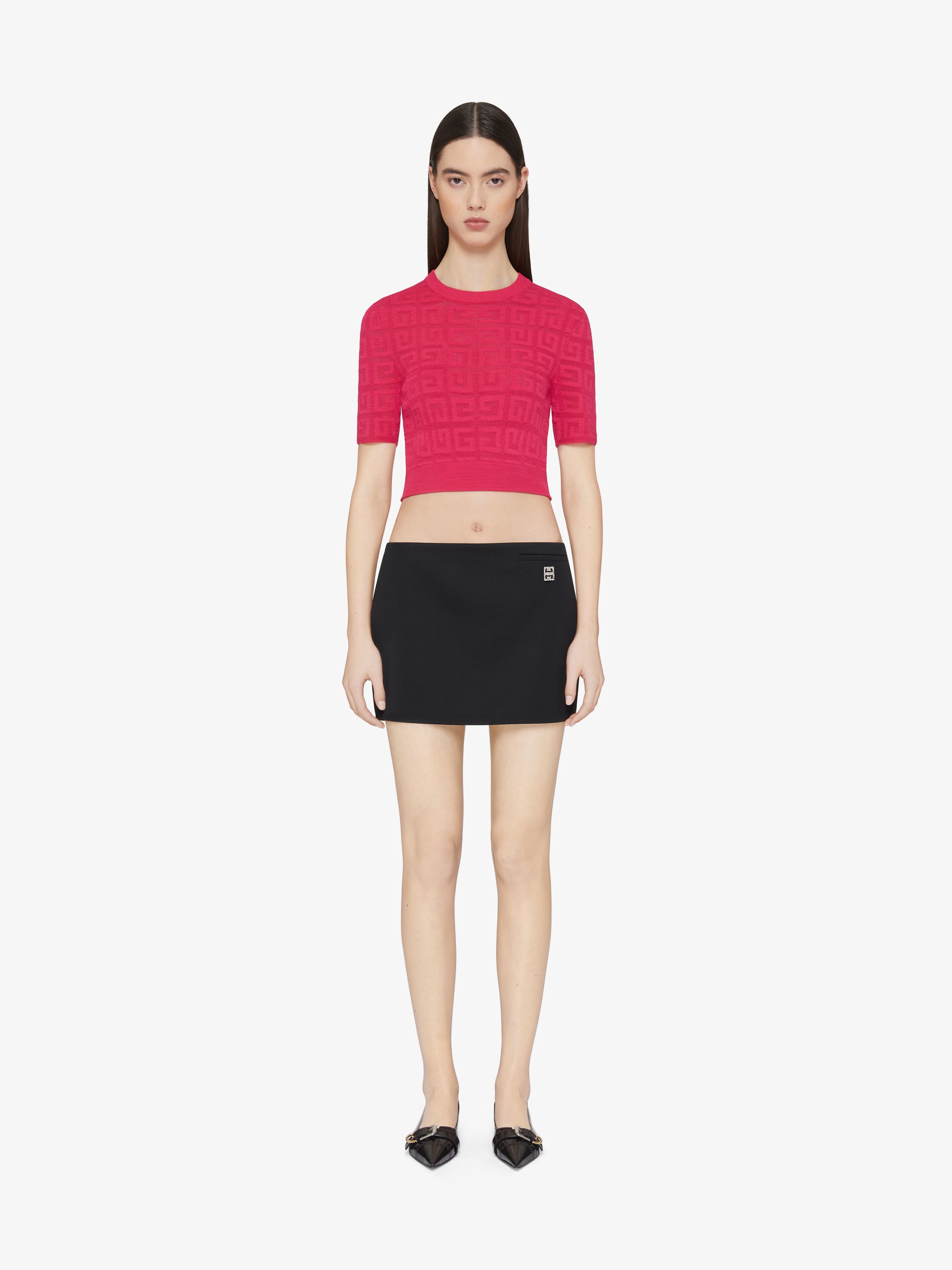 CROPPED SWEATER IN 4G JACQUARD - 2
