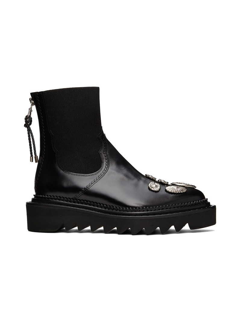 Black Side Gore Metal Boots - 1