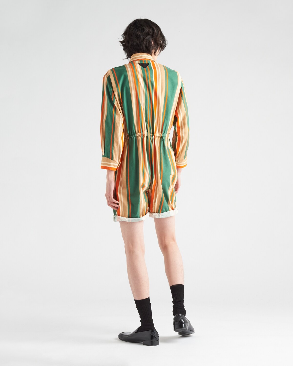 Printed cotton short jumpsuit - 5