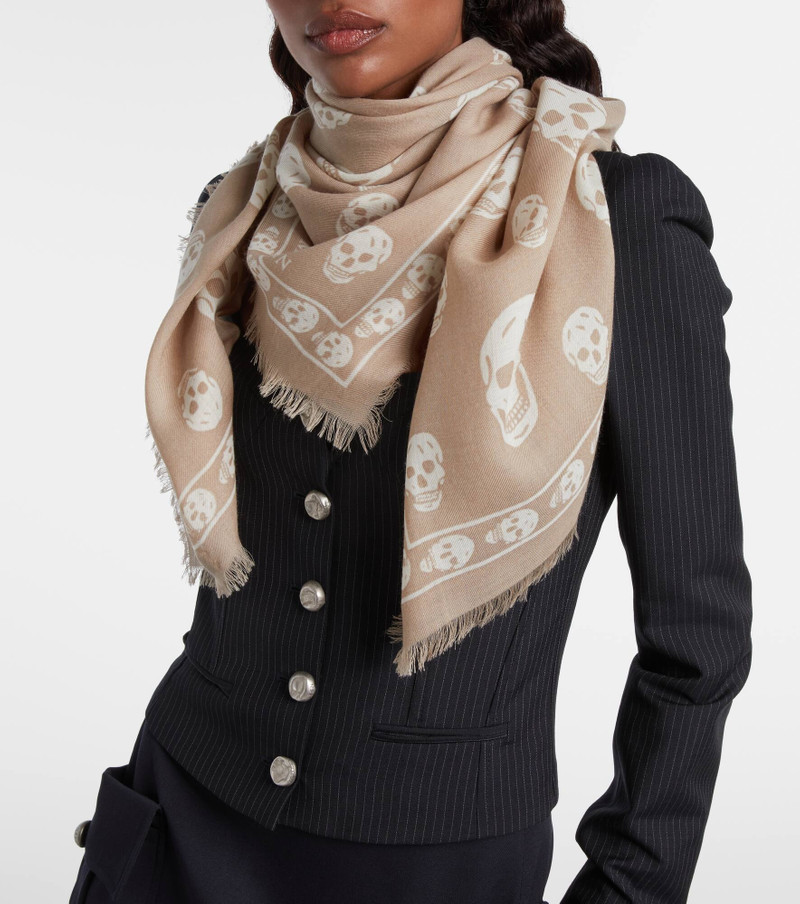 Alexander McQueen Skull wool scarf outlook