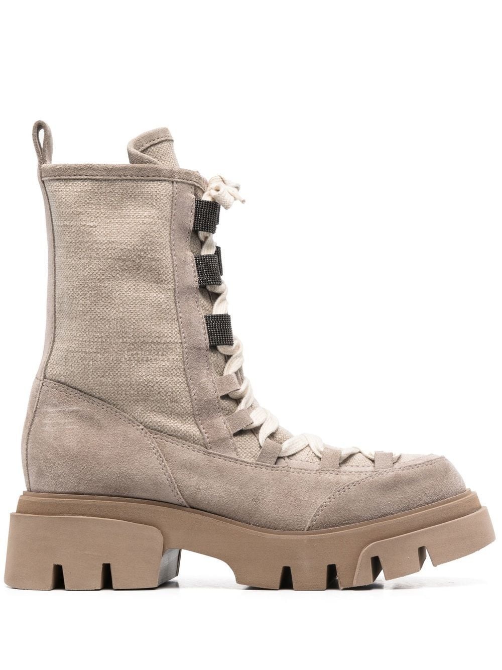 chunky-sole lace-up boots - 1